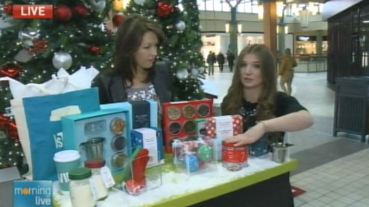 Lesley Stewart with Sheryl Cutforth of The Body Shop; Morning Live, December 22, 2014