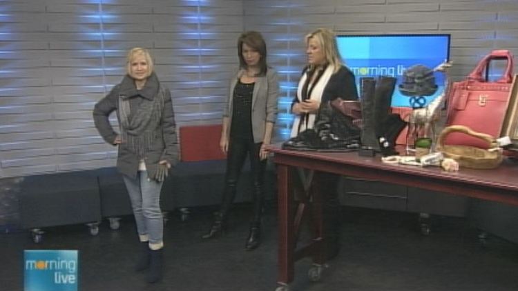 Model, Lesley Stewart & Jacquelene Del Col; Morning Live, January 2, 2015