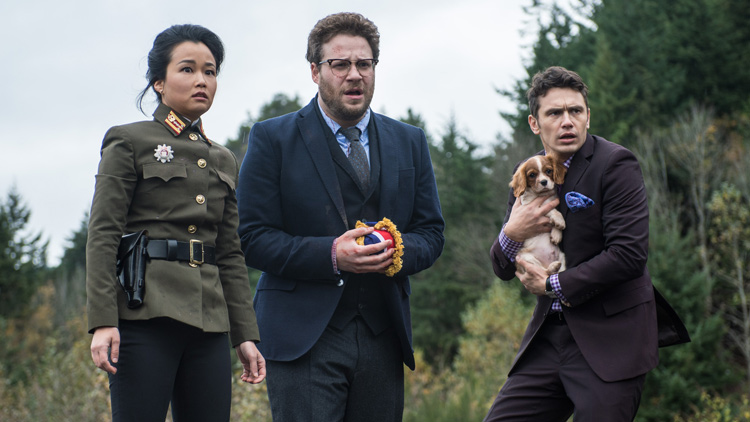 Diana Bang, Seth Rogen, Digby & James Franco in The Interview (Sony Pictures)
