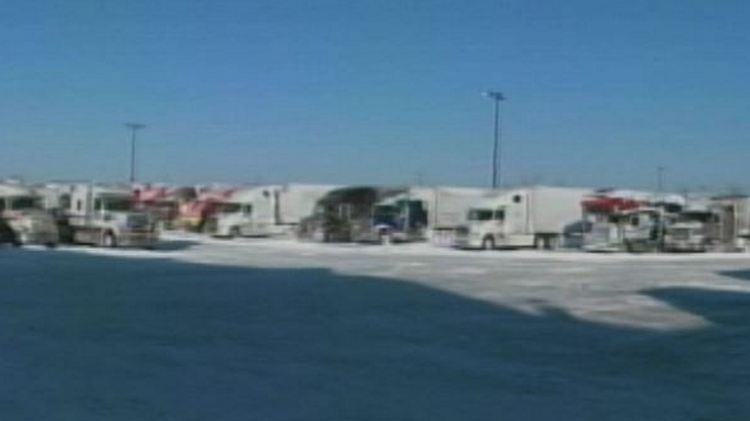 For the second time in a matter of weeks, hundreds of truckers are trapped in Fort Erie waiting for the weather to clear