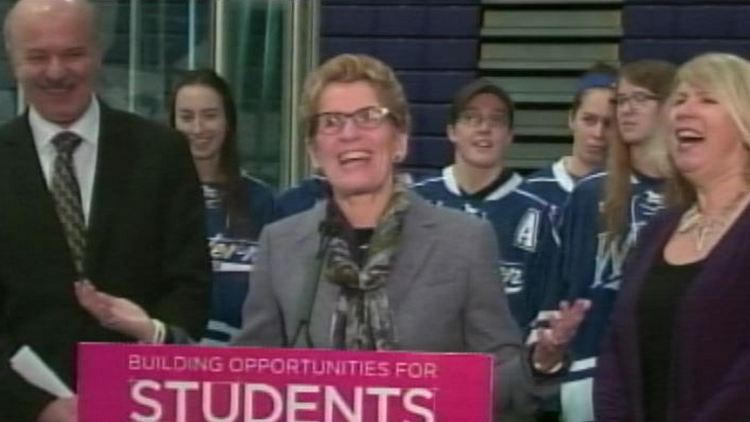 Ontario premier Kathleen Wynne at Western University; London, January 13, 2015