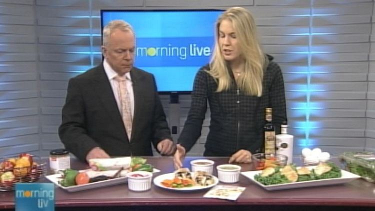 Bob Cowan with fitness expert Kathleen Trotter; Morning Live, January 14, 2015