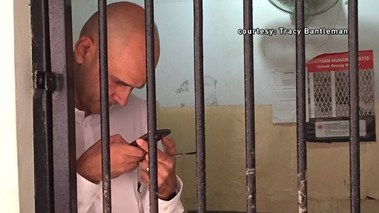 Neil Bantleman in his jail cell; Indonesia, January 15, 2015 (supplied by family)