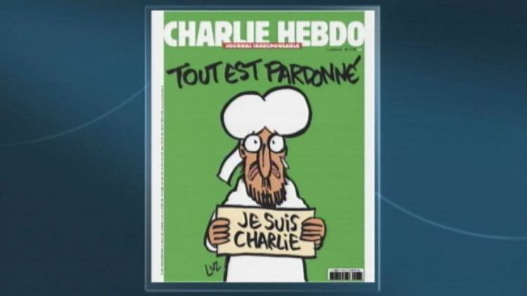 Cover of post-attack issue of Charlie Hebdo