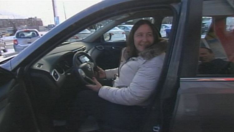 CH-CHing! winner Anna Ricketts in her Nissan Rogue; Hamilton, January 20, 2015