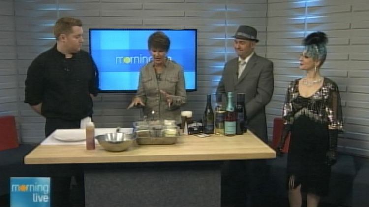 Matt Beasley, Annette Hamm, Dave Hanley and a flapper; Morning Live, February 9, 2015