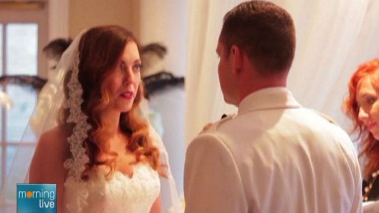 Supplied image of a bride at the altar