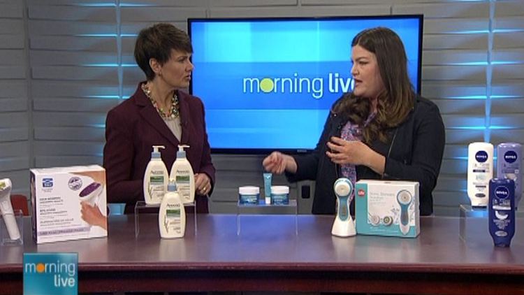 Annette Hamm with beauty expert Jill Dunn; Morning Live, March 16, 2015