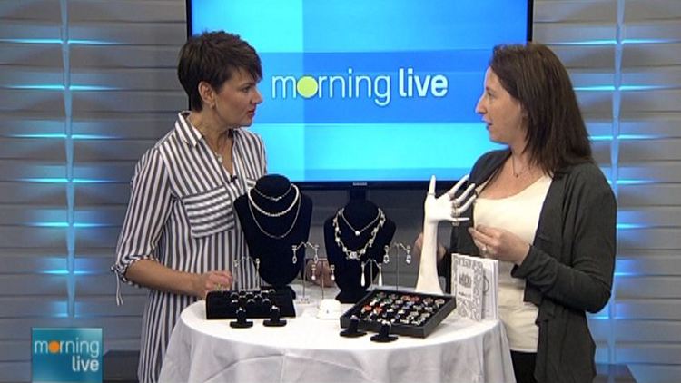 Annette Hamm with Tamara Kronis of Studio 1098 custom jewellery; Morning Live, March 25, 2015