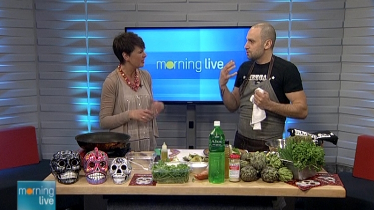 Annette Hamm & Manny Ferreira, winner of season one of Chopped Canada; Morning Live, April 20, 2015