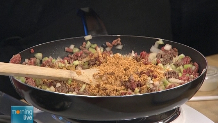 Chili being prepared; Morning Live, April 22, 2015