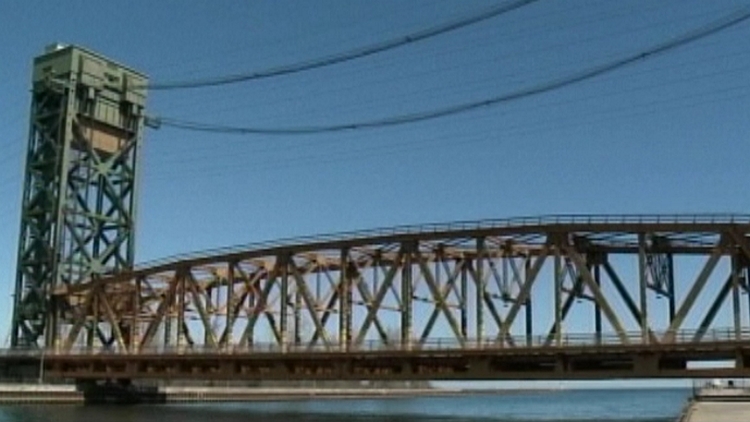 Archive image of the Burlington Canal life bridge