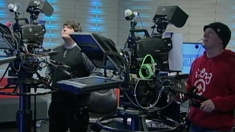 Archive image of studio camera operators at CHCH