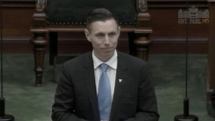 Ontario PC leader Patrick Brown makes his first speech in the legislature; Queen's Park, May 11, 2015