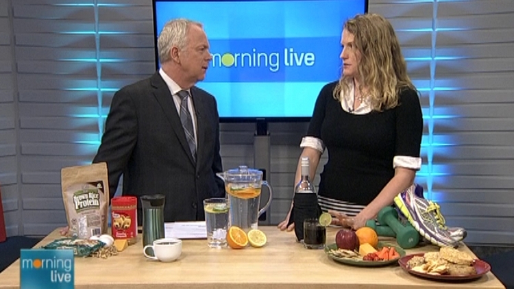 Bob Cowan with nutritionist Kate Park; Morning Live, May 13, 2015