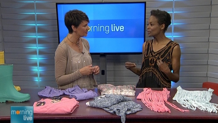 Annette Hamm with Afiya Francisco; Morning Live, May 15, 2015