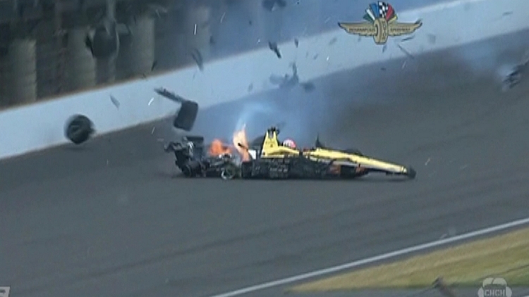 James Hinchcliffe in hospital after serious crash