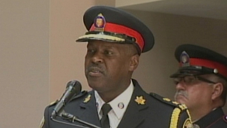 Toronto Police chief Mark Saunders at his swearing-in ceremony, May 20, 2015