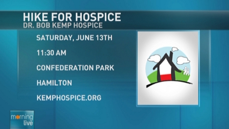 Hike for hospice info; Saturday June 13th, 11:30 am, Confederation Park, Hamilton