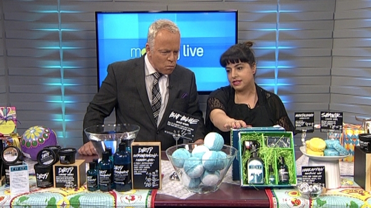 Bob Cowan with Jennifer Atanas of Lush; Morning Live, May 25, 2015