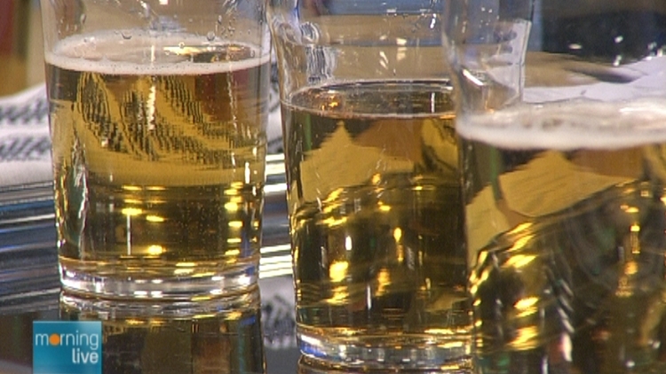 Glasses of beer; Morning Live, May 25, 2015