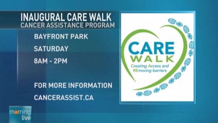 Information board for Inaugural Care Walk, Saturday at Bayfront Park