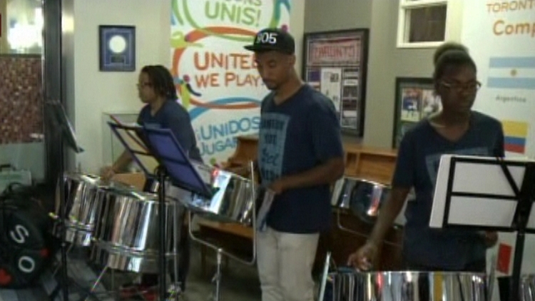 Steel band at Hamilton Kicks It Up event, June 2, 2015