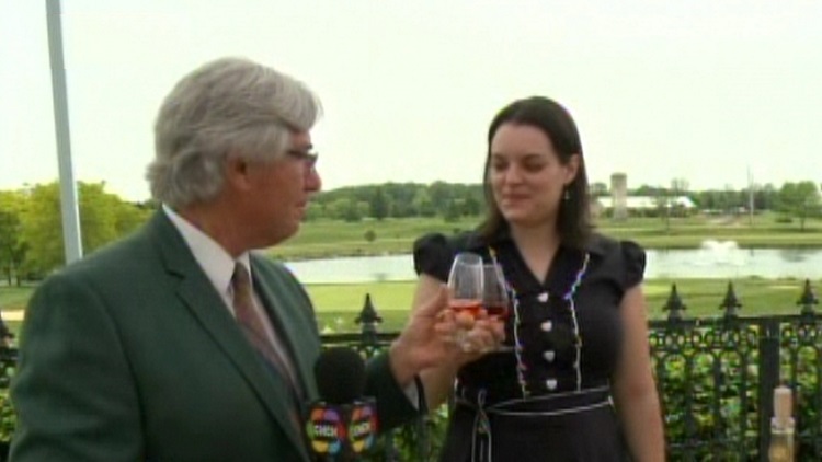 Steve Ruddick with Rebecca Hiebert of Rockway Vineyards, St Catharines, June 12, 2015