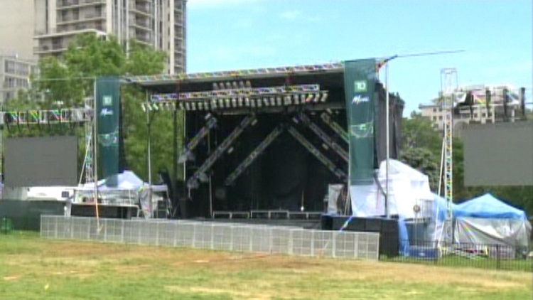 Main stage at Sound of Music Festival; Burlington, June 18, 2015