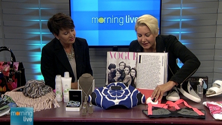 Annette Hamm with style expert Janette Ewen; Morning Live, June 23, 2015