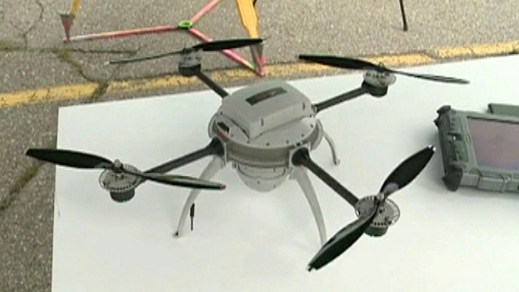 Drone employed by OPP reconstruction unit; Vaughan, June 30, 2015