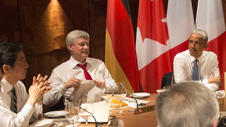 PM Harper at G7 leaders dinner