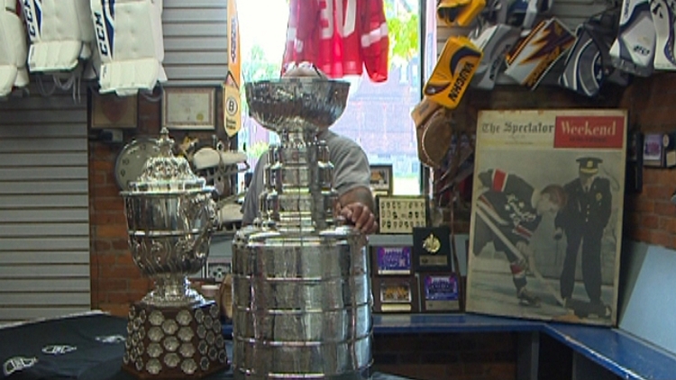 The Stanley Cup at Kenesky's, Hamilton, July 3, 2015