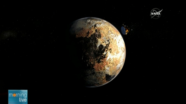 NASA image of probe orbiting Pluto