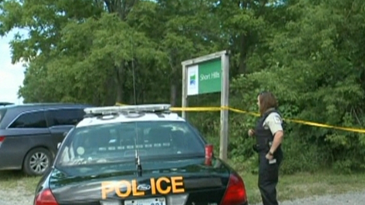 Police at Short Hills Provincial Park, Pelham, July 23, 2015