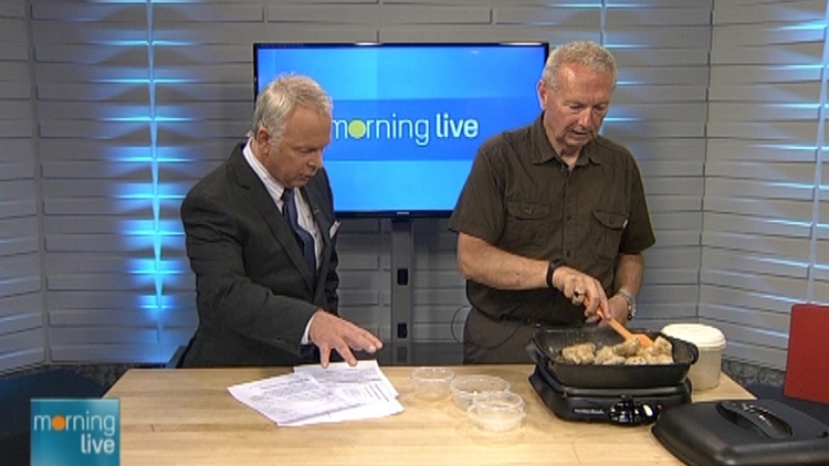 Bob Cowan with Wayne Baker of The Bridge; Morning Live, July 31, 2015