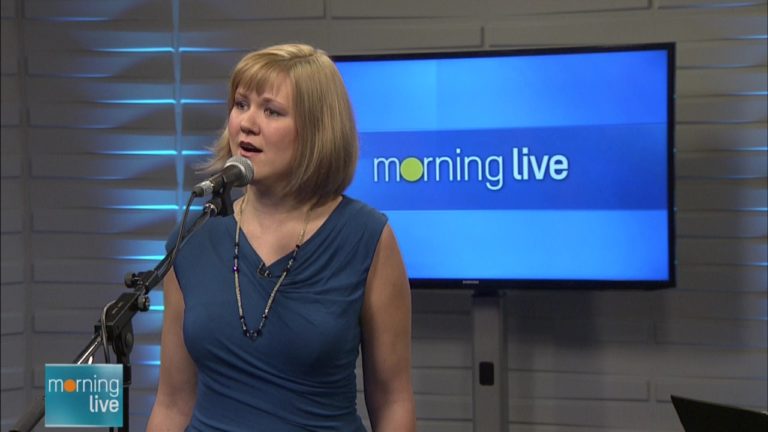 Soprano Allison Cecelia Arends performs on Morning Live, September 15, 2015