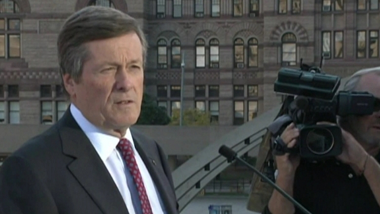 Toronto mayor John Tory announces the city will not bed for the 2024 Olympics, September 15, 2015