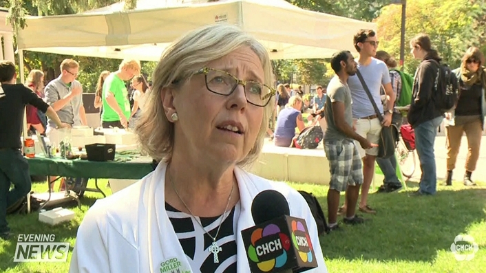 Elizabeth May and The Green Party in Guelph today