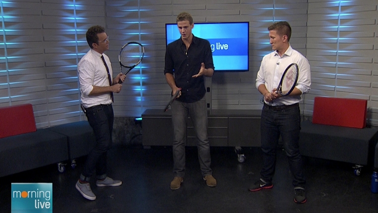 Tim Bolen, Vasek Pospisil and Phil Perkins; Morning Live, September 16, 2015