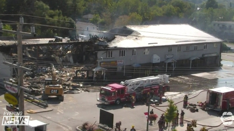 Fire destroys Caledonia building