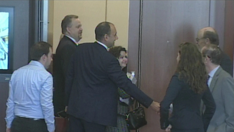 Participants enter mediation between U.S. Steel, the USW and the province; Toronto, September 24, 2015