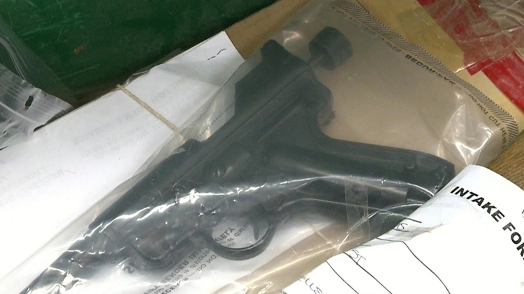 A handgun surrendered during Hamilton Police's current gun amnesty; September 29, 2015