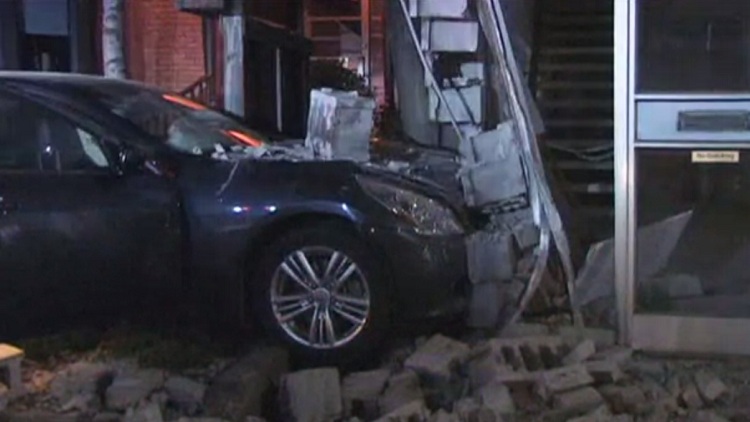 Car in Main St building in Hamilton