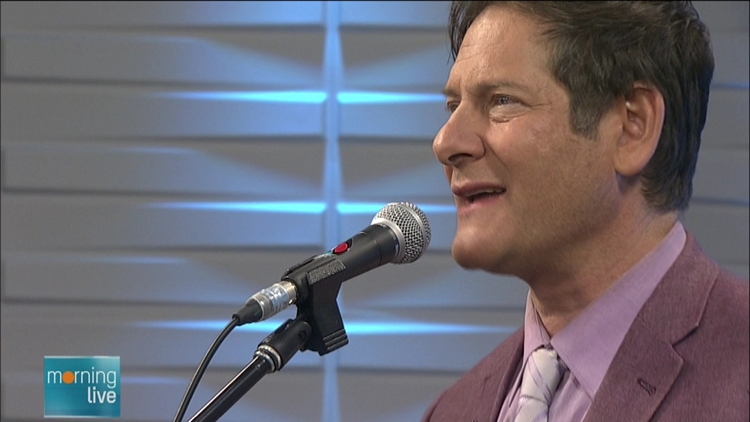 Micah Barnes performs on the keyboard on Morning Live