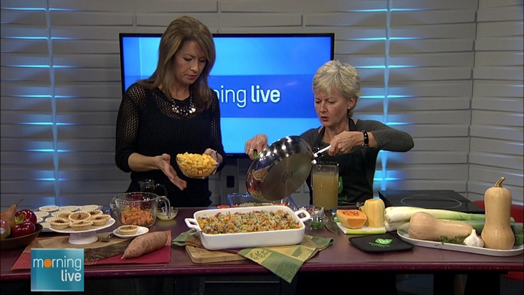 Lesley Stewart with Teresa Makarewicz; Morning Live, October 6, 2015