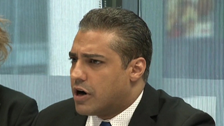 Mohamed Fahmy at media conference; Toronto, October 13, 2015