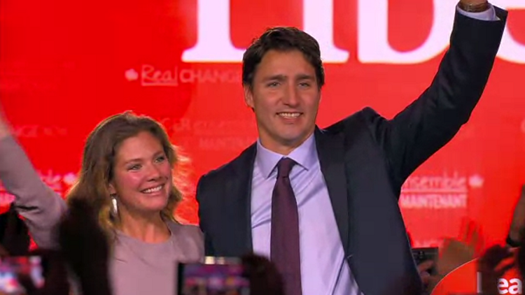 Trudeaus celebrate election win