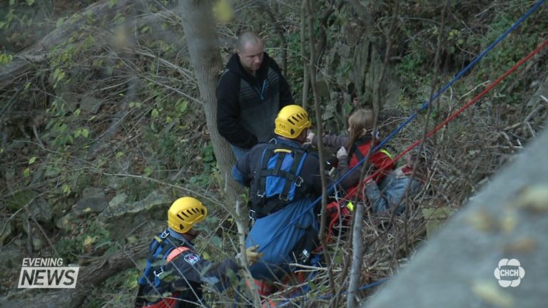 Tense moment for hikers at Borer’s Falls