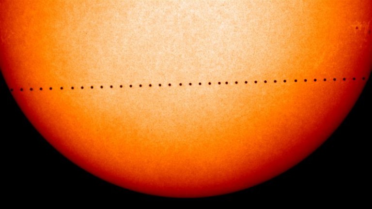 Mercury makes rare move across the Sun